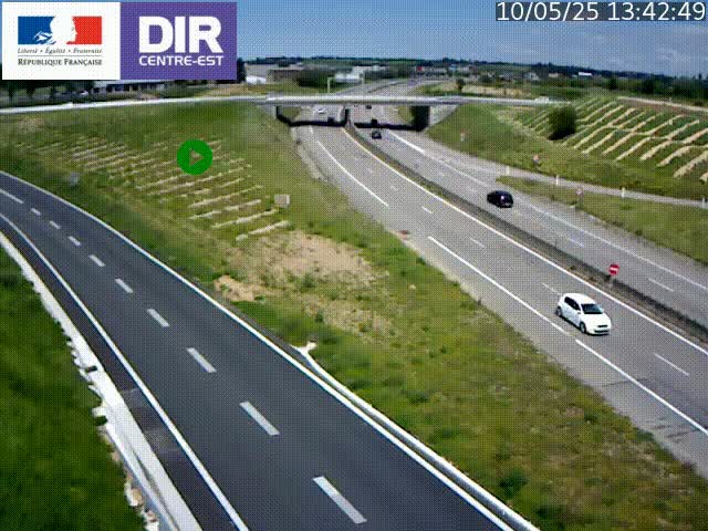 Webcam sur le contournement de Valence, sur la Nationale 7, caméra orientée vers Lyon