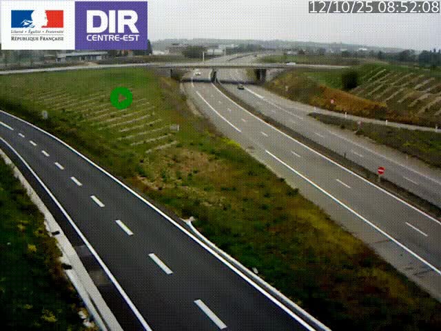 Webcam sur le contournement de Valence, sur la Nationale 7, caméra orientée vers Lyon