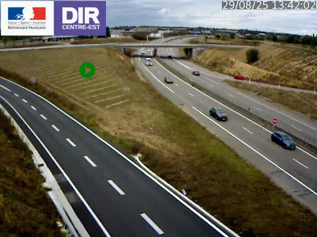 Webcam sur le contournement de Valence, sur la Nationale 7, caméra orientée vers Lyon