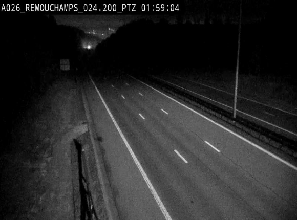 Webcam E25/A26 à Aywalle, à hauteur de Spa. Vue orientée vers Liège