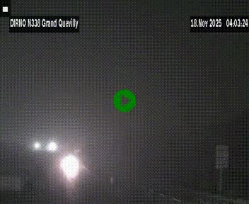 Webcam routière sur N338 à hauteur de Grand-Quevilly en périphérie de Rouen. Vue orientée vers Rouen