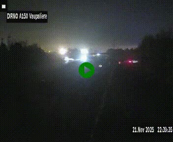 Webcam autoroute A150 à hauteur de La Vaupalière en périphérie de Rouen. Vue orientée vers Rouen
