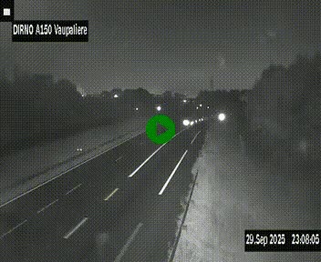Webcam autoroute A150 à hauteur de La Vaupalière en périphérie de Rouen. Vue orientée vers Rouen