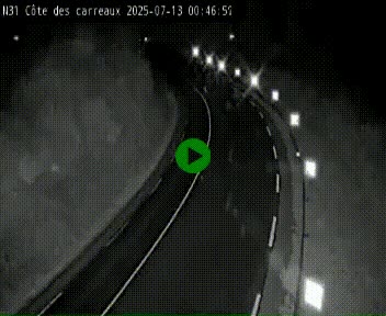 Webcam en haut de la Côte des Carreaux sur la N31 à Avesnes-en-Bray. Vue orientée vers Rouen