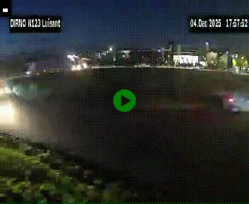 Webcam en périphérie de Chartres sur la N123, à hauteur de Luisant. Vue orientée vers Chartres