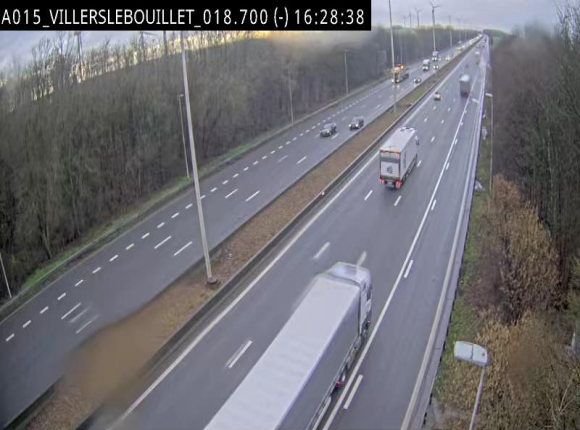 Webcam autoroute Belgique - Villers-le-Bouillet - E42 direction Liège - BK 18.7