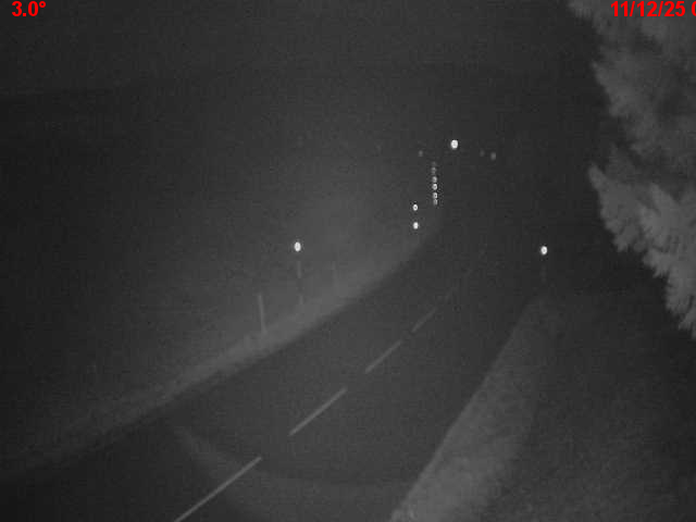 Webcam en haut du col du Ballon d'Alsace sur la D465 à 1075 mètres d'altitude dans les Vosges