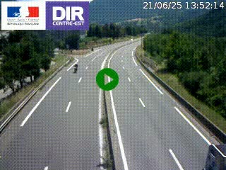 Caméra sur la Nationale 90 (N90) à La Léchère, en direction et à proximité d'Albertville