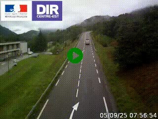 Web cam sur la N90 à Aime, en provenance de Bourg-Saint-Maurice et en direction d'Albertville