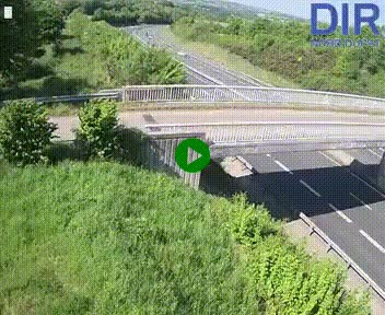 Webcam sur A84 à hauteur de Pont-Farcy, au niveau du pont autoroutier sur la Vire, au sud de Saint-Lô