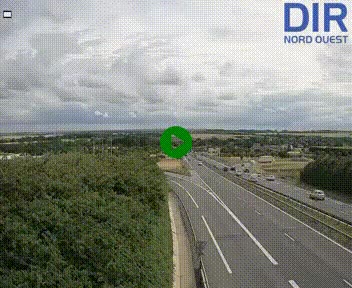 Webcam au début de l'A84 sur le périphérique Ouest de Caen (N814) à hauteur de la sortie 9, Porte de Bretagne