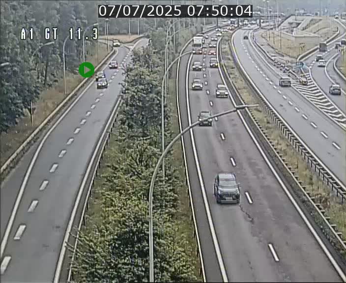 Traffic live webcam Luxembourg Senningerberg - A1 direction Allemagne - BK 11.3