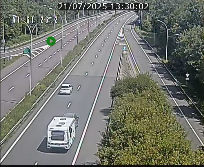 Traffic live webcam Luxembourg Grevenmacher - A1 direction Allemagne - BK 26.2