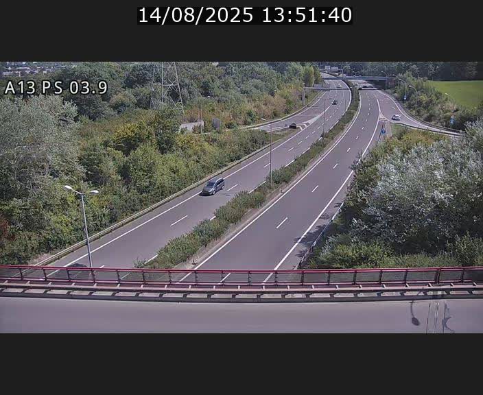 Traffic live webcam Luxembourg Differdange - A13 direction Esch-sur-Alzette - BK 3.9