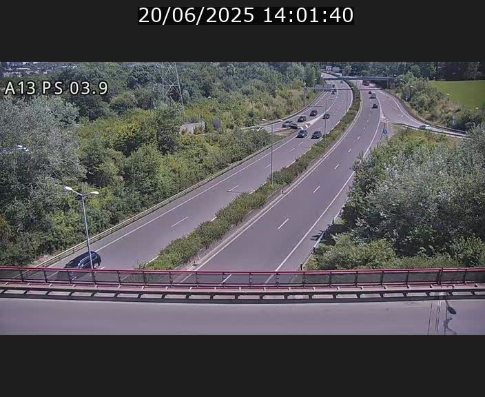 Traffic live webcam Luxembourg Differdange - A13 direction Esch-sur-Alzette - BK 3.9