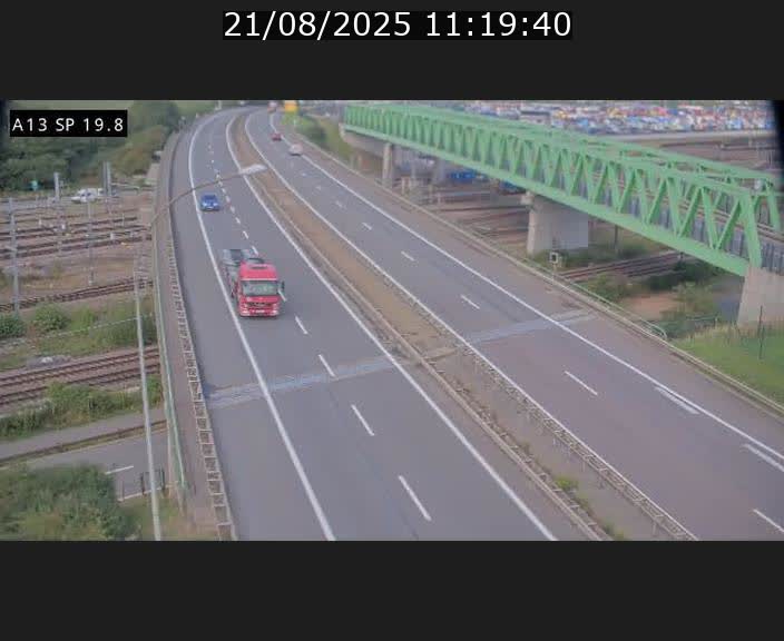 Traffic live webcam Luxembourg Croix de Bettembourg - A13 direction Esch-sur-Alzette - BK 19.8
