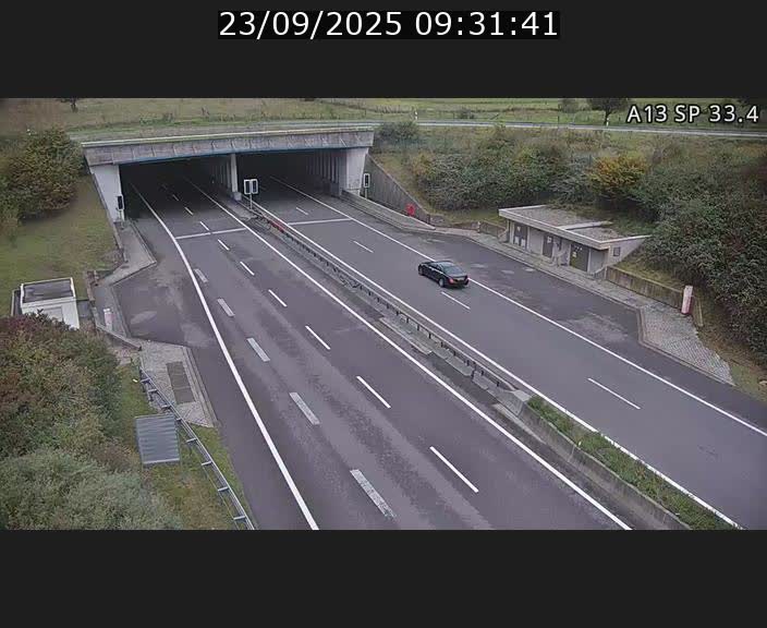 Webcam trafic sur A13 à hauteur d'Altwies en direction de Mondorf-les-bains et en provenance de l'Allemagne
