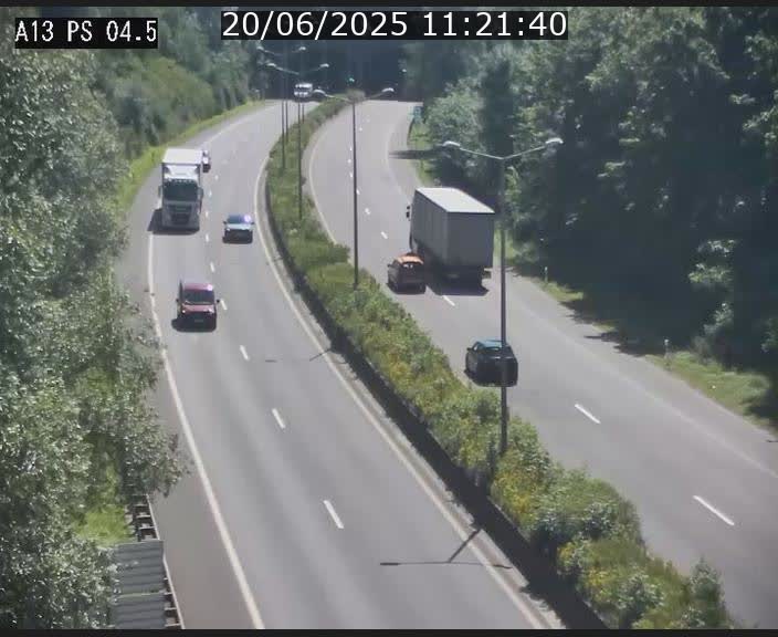 Traffic live webcam Luxembourg Differdange - A13 direction Esch-sur-Alzette - BK 4.5