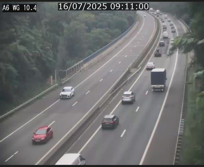 Traffic live webcam Luxembourg Mamer - A6 - BK 10.4 - direction Luxembourg/France/Allemagne