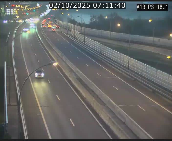 Traffic live webcam Luxembourg Dudelange - A13 direction Croix de Bettembourg - BK 18.1