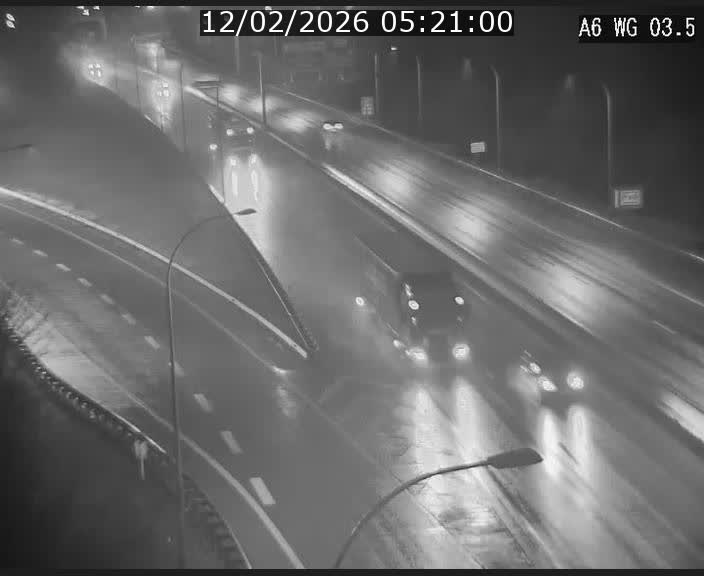 Traffic live webcam Luxembourg - Croix de Cessange - A6 - BK 3.5 - direction France/Allemagne