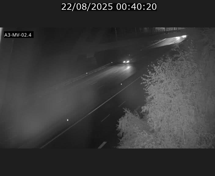 Webcam autoroute de la France (A3) au Luxembourg à Fentange, à proximité de la Croix de Gasperich. Vue orientée vers la Cloche d'Or