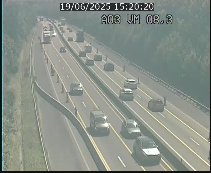 Traffic live webcam Luxembourg Bettembourg - A3 - BK 8.3 - direction France
