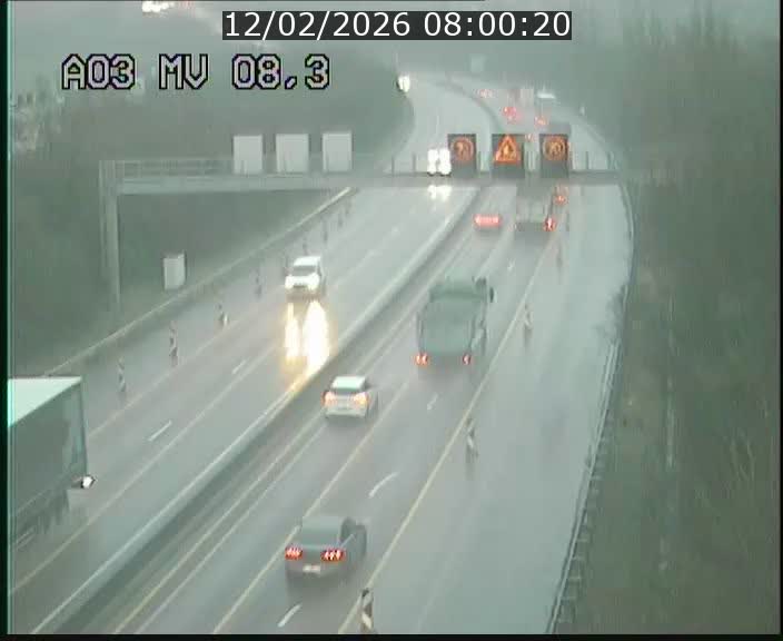 Webcam Autoroute après la Croix de Bettembourg en direction de Luxembourg sur l'A3