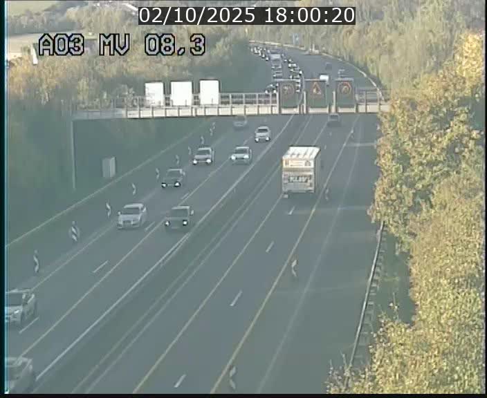 Webcam Autoroute après la Croix de Bettembourg en direction de Luxembourg sur l'A3
