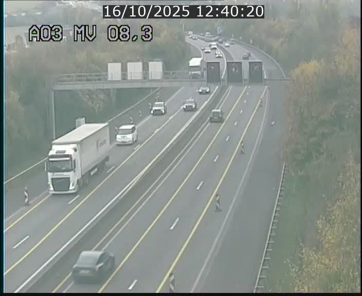 Webcam Autoroute après la Croix de Bettembourg en direction de Luxembourg sur l'A3