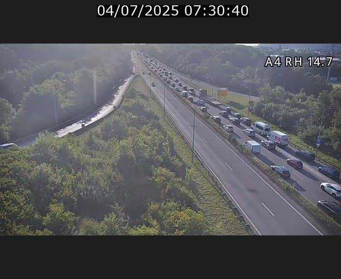 Traffic live webcam Luxembourg Jonction Lankelz - A4 - BK 14.7 - direction Luxembourg