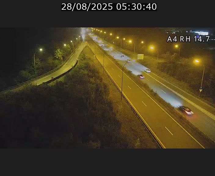 Traffic live webcam Luxembourg Jonction Lankelz - A4 - BK 14.7 - direction Luxembourg