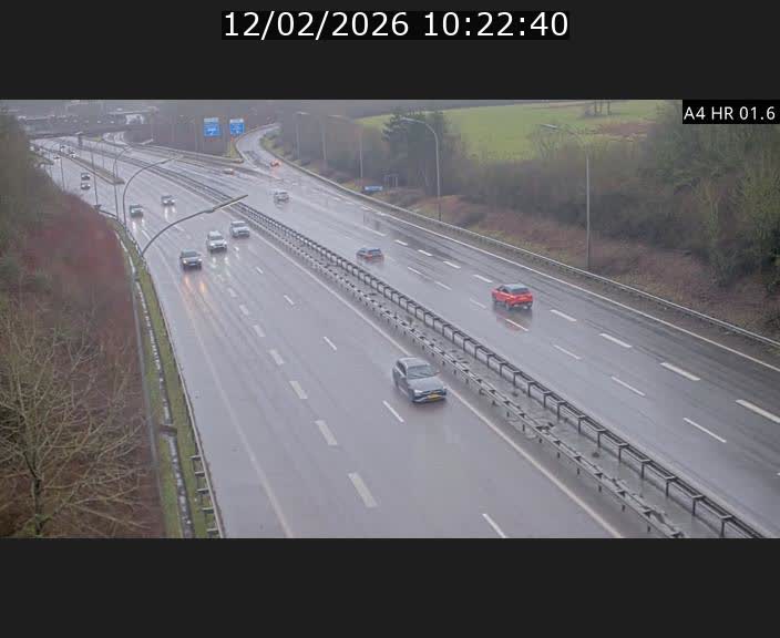 Info Trafic Luxembourg A4 - BK 1.6 - Croix de Cessange (direction Esch)