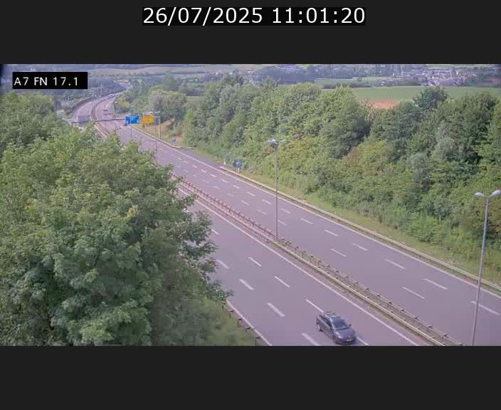 Caméra trafic Luxembourg - A7, Merscherbierg direction Mersch