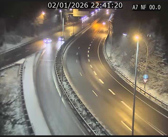 Caméra autoroute Luxembourg A7 - Echangeur A1/A7 Grünewald direction Tunnel Stafelter