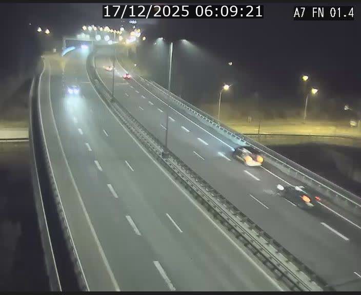 Caméra autoroute Luxembourg A7 - Tunnel Stafelter - direction Echangeur Grünewald