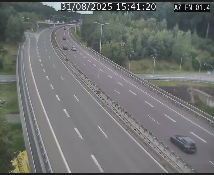 Caméra autoroute Luxembourg A7 - Tunnel Stafelter - direction Echangeur Grünewald