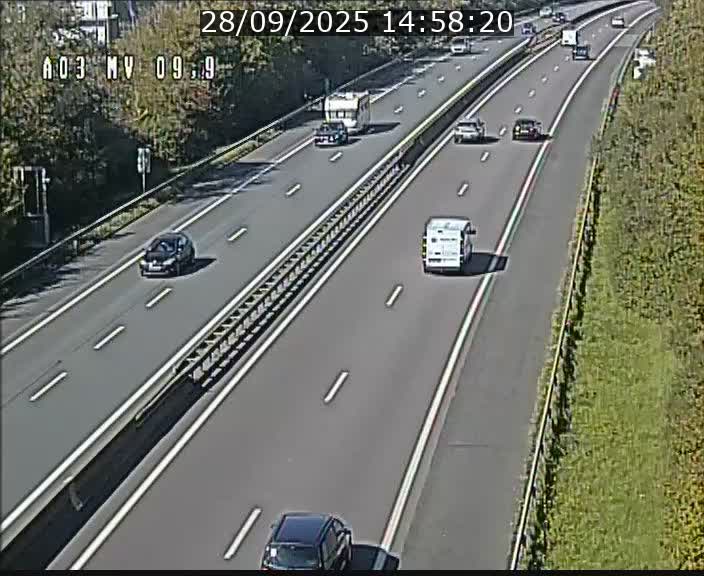 Webcam Autoroute à la Croix de Bettembourg - A3 - BK 9.9 - direction Luxembourg-Ville