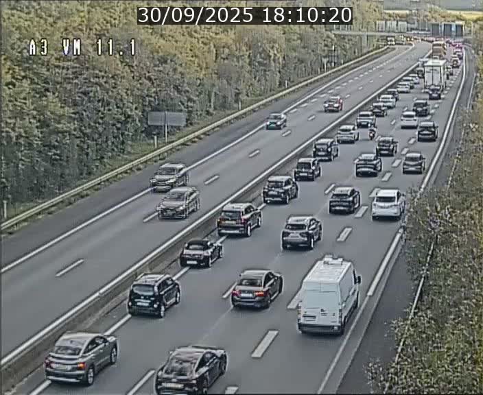 Webcam à la frontière franco-luxembourgeoise, avant la Croix de Bettembourg - BK 11.1 - direction Luxembourg-ville