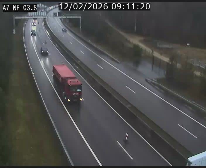 Webcam autoroute A7 au Luxembourg à la sortie du Tunnel Stafelter vers le Nord
