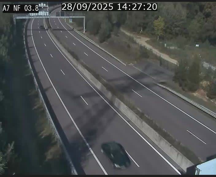 Webcam autoroute A7 au Luxembourg à la sortie du Tunnel Stafelter vers le Nord