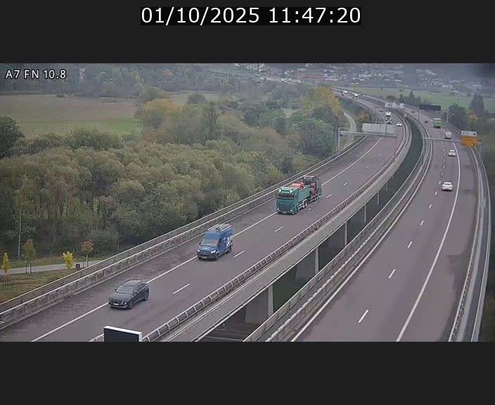 Caméra trafic Luxembourg - A7, Tunnel Gousselerbierg, sortie sud, direction rond-point Lorentzweiler (BK 10.8)