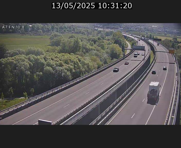 Caméra trafic Luxembourg - A7, Tunnel Gousselerbierg, sortie sud, direction rond-point Lorentzweiler (BK 10.8)