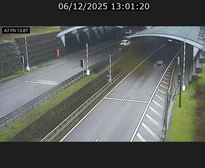 Caméra trafic Luxembourg - A7, Tunnel Gousselerbierg, entrée nord, direction Lorentzweiler
