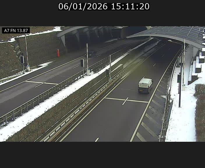 Caméra trafic Luxembourg - A7, Tunnel Gousselerbierg, entrée nord, direction Lorentzweiler