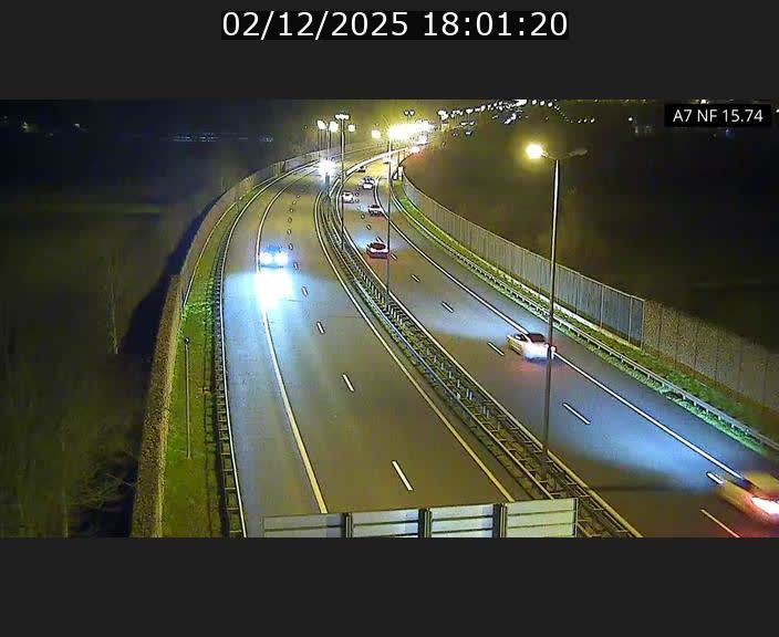 Caméra trafic Luxembourg - A7, Tunnel Mersch, entrée nord, direction Lorentzweiler