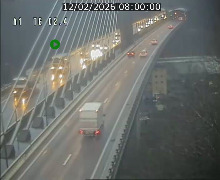 Traffic live webcam Luxembourg Sandweiler - A1 direction Luxembourg-ville - BK 2.4