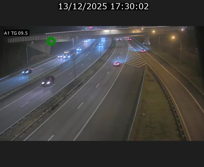Traffic live webcam Luxembourg Jonction Grünewald - A1 direction Luxembourg-ville - BK 9.5