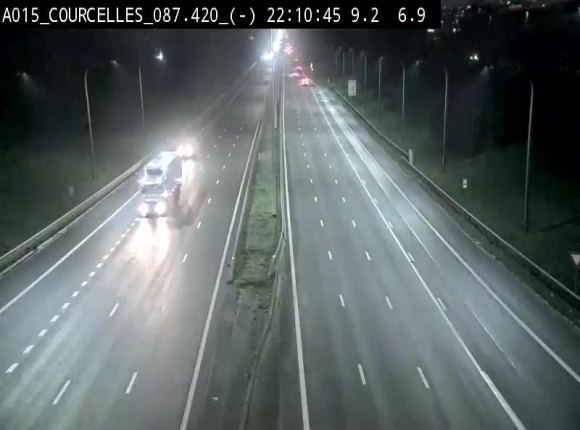 Webcam autoroute Belgique - Viesville - E42 direction Mons - BK 84.35