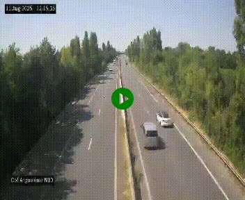 Webcam routière à la fin de la N10, en périphérique ouest d'Angouleme, proche de la jonction avec l'A10